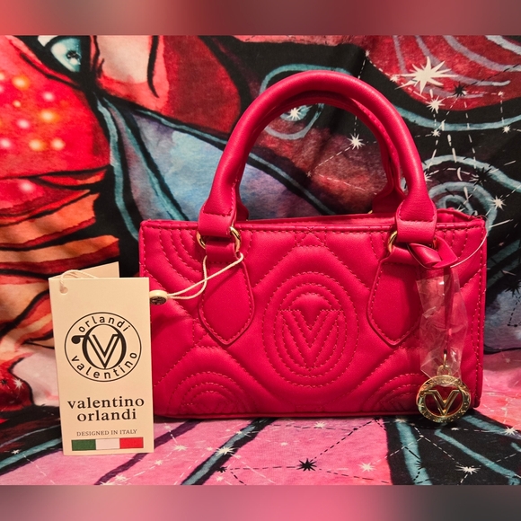 Valentino Orlandi Handbags - NWT VALENTINO ORLANDI PINK QUILTED HANDBAG
